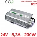 Τροφοδοτικο12v -16,7a - 200w αδιαβροχο IP67